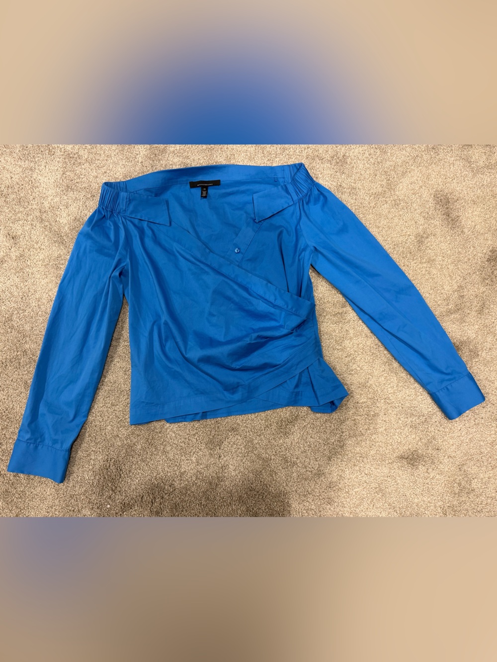 White House Black Market Vibrant Blue Lightweight Shirt Jacket